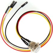 Resim YKA Metal Ledli Kasa Start Power Butonu Kablolu 60 cm 19 mm 
