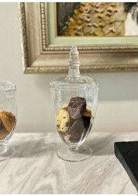 Resim The Mia Ayaklı Cam Saklama Kabı 24 Cm Şeffaf 