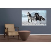 Resim Md48 At Manzaralı Uv Baskılı Mdf Tablo 