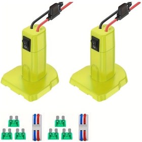 Resim Xuweiwei 2 Adet Ryo Bi 18v Adaptör Pil Dönüşüm Kiti Uyumlu Anahtar Filtreler Ve Tel Bağlantı Noktalı Güç Kaynağı Jeneratör Aksesuar 