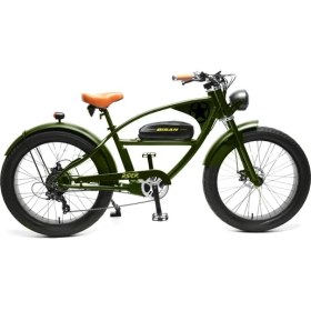 Resim Bisan Rider Elektrikli Bisiklet 26 Fatbike Haki Yeşil Siyah 