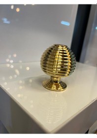 Resim Neck Metal Düğme Kulp Çap 34mm Altın Dolap Kapak Modern Çekmece Mobilya Kulbu Tv Ünite 