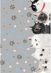 Resim Dijital Baskılı Mavi Gri Pati Desenli Dekoratif Yıkanabilir Kaymaz Taban Çocuk Halısı Çok Renkli 