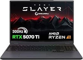 Resim Game Garaj Slayer R9T-5070Ti C2 AMD Ryzen 9 9955HX 64GB RAM 2TB SSD RTX5070Ti 16" QHD+ IPS 300Hz FreeDOS Gaming Laptop 