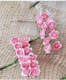 Resim Süsleme Için Pembe Kağıt Çiçek, Nikah Şekeri Çiçeği, Kağıt Gül 