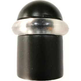 Resim Güzel Metal Metal Mat Siyah Kapı Arkası Yer Tamponu - Kapı Stoperi 