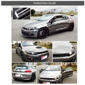 Resim Vkemall Araç Ve Motosiklet Renk Değiştirme Ayna Filmi - 152x20 Cm - Çelik Siyah - Kırılma Ve Pas Koruma - Esnek Uygulama 