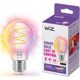 Resim Wiz Rgb Filament Şeffaf 40w A60 E27 Akıllı Ampul Renkli 