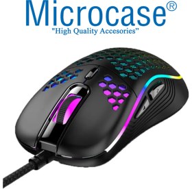 Resim Microcase Kablolu RGB Gaming Mouse 4800 DPI Oyun İçin Sağ El Kullanımı 