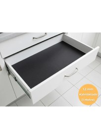 Resim Almital Mobilya Aksesuarlari 48 cm x 1 Metre Antrasit Kabartma Nokta Desenli Çekmece İçi Kaydırmaz Halı , çekmece halısı, raf örtüsü 