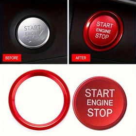 Resim Otomobil Alüminyum Alaşım Parçaları, Audi A4 A5 A6 A7 Q5 Q7 için Başlatma Düğme Kapağı - Evrensel Motor Buton Koruyucu, Araç Motoru Çalıştır ve Durdurma Düğmesi Kapaklığı ile Kontak Halkası Süslemesi, Otomotiv Aksesuarları, Araç İçi Metal Kontak Düğme Süsleme 