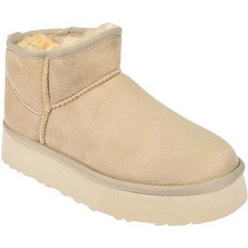 Resim Pullman Kalın Taban İçi Kürklü Kadın Bot Zm-020 Bej Bej 