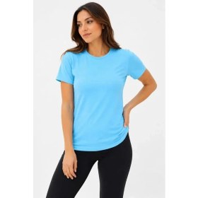Resim Passense Basic Tişört Bisiklet Yaka Kısa Kol Günlük Yazlık Slim Fit T-Shirt - Turkuaz 