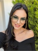 Resim ElizaStore Altın Kaplana Baykuş Detaylı Kristal Gözlük Zinciri 