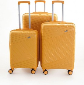Resim Honeysuitcase Unisex Sari 3'lü Set Valiz Sarı 