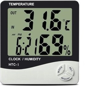 Resim Vanch Bebek Odası Masaüstü Dijital Termometre Nem Ölçer Higrometre Saat (5264) 