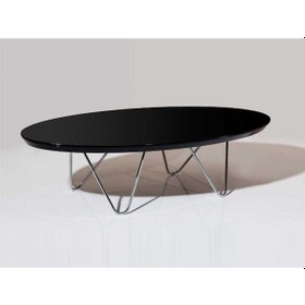 Resim Elips Orta Sehpa Siyah 