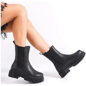 Resim Lora Bağcıksız Lastikli Ortopedik Taban Kadın Bot St - Siyah Siyah 