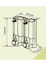 Resim Xinda Zyq138sb Sıvı Sabun Ve Şampuan Dispenseri 2'li Beyaz 380 Ml 
