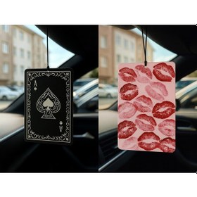 Resim Maça As Ve Öpücük - İkili Oto Kokusu - Dekoratif Araç Kokusu Ve Aksesuarı 