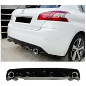 Resim Peugeot 308 Gt Difüzör Parlak Siyah Plastik 2013 2014 2015 2016 2017 2018 Arka-difizör-bodykit-ek 