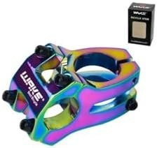 Resim Bisiklet Kısa Gidon Boğazı Wake Alüminyum Rainbow Rengarenk Yedek Parça 31,8mm 