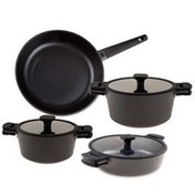 Resim Jumbo Black Cook 7 Parça Döküm Tencere Seti 