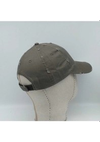 Resim Unisex Yırtık Detay Işlemeli Pamuklu Beyzbol Ayarlanabilir Kep Şapka 