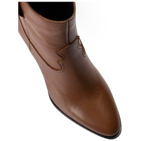 Resim Deery Hakiki Deri Taba Rengi Kadın Bot Taba (540113508) Taba 