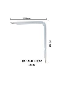 Resim Metal Boyalı Lüx Beyaz Raf Altı 10x12 - (2 Adet) 