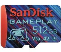 Resim SanDisk GamePlay 512GB SDSQXAV-512G-GN6XN 190/130MB/s 4K UHD microSDXC A2 V30 Gaming Hafıza Kartı 