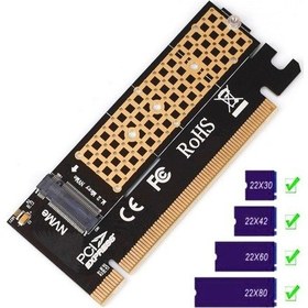 Resim M.2 Nvme Ssd Ngff To Pcı-E 3.0 X16 Adaptör 4390A M Key Kart Çevir 