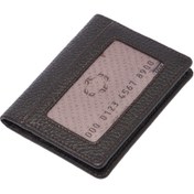 Resim Kahve Deri Unisex Kredi Kartlık - S1KK00001666-T0Y 