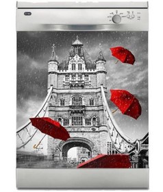 Resim Jasmin2020 Bulaşık Makinası Sticker Kaplama Etiketi England Şemsiye 
