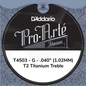 Resim D'Addario T4503 T2 Titanium Normal Tension Klasik Gitar Tek Tel (Sol) 