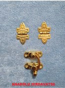 Resim Yonca Dekoratif Mini Tavla Menteşe ve Klips Sarı Renk N11.32 