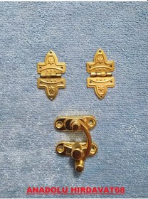 Resim Yonca Dekoratif Mini Tavla Menteşe ve Klips Sarı Renk N11.32 