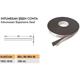 Resim Yangın Fitili Yanmaz Kapı Contası Sızdırmaz Duman Contası Intumes-25 Metre 