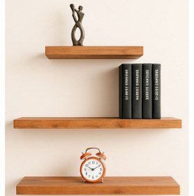 Resim Duvar Rafi Atlantik Çam 3 Lü Raf 