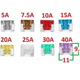 Resim Mini Kısa Mikro Bıçak Sigorta 7,5 Amper Kahverengi 1adet 