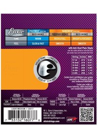 Resim Elixir 012-056 Fosfor Bronz Akustik Gitar Teli 16077 