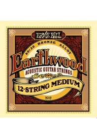 Resim Ernie Ball P02012 Earthwood Medium 80/20 Bronze 12 Telli Akustik Gitar Teli 