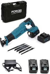 Resim Forces Power Alman 88 V 10 Ah Titanyum Motor Sjs Metal Şanzıman Çift Akülü Dekupaj Testere 
