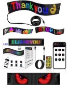 Resim EN SİGA 37 CM Led Panel Yazı Yazan Telefon Kontrollü Led Ekran Kamyon Otobüs iş Yeri Araba Cam Duvar 