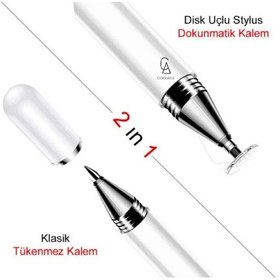 Resim Xiaomi Mi Pad 6 Uyumlu Dokunmatik Kalem Passive Stylus 2in1 Tablet Kalemi Çizim & Yazı Kalemi 