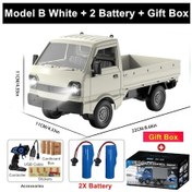 Resim Uzaktan Kumanda Rc Araba Simülasyon Drift Tırmanma Kamyon Led Işık Kargo Yük Model B White 2b Box Beyaz 