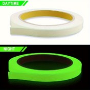 Resim 1 adet/2 adet Luminous Bant Yeşil Su Geçirmez Floresan Bant, Karanlıkta Parlayan Bant Merdiven Sahne Kaykay Bisiklet Dekorasyon Güvenlik Bantı, DIY Desen Uyarı Bantı 