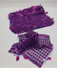 Resim Özcan Ambalaj Mor Pullu Halay Mendili – Kına Eğlence Aksesuarı 
