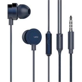 Resim Uiisii HM13 Mikrofonlu Kulakiçi Dinamik Kulaklık - Titanyum - Güçlü Bas - Mavi 