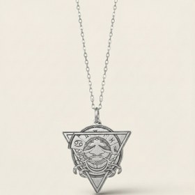 Resim BURÇ ELEMENT SEMBOLLÜ KOLYE - 45cm / Silver / Koç 